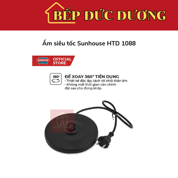 Ấm siêu tốc 1.8 Lít Sunhouse HTD1088 1500W- Bếp Đức Dương