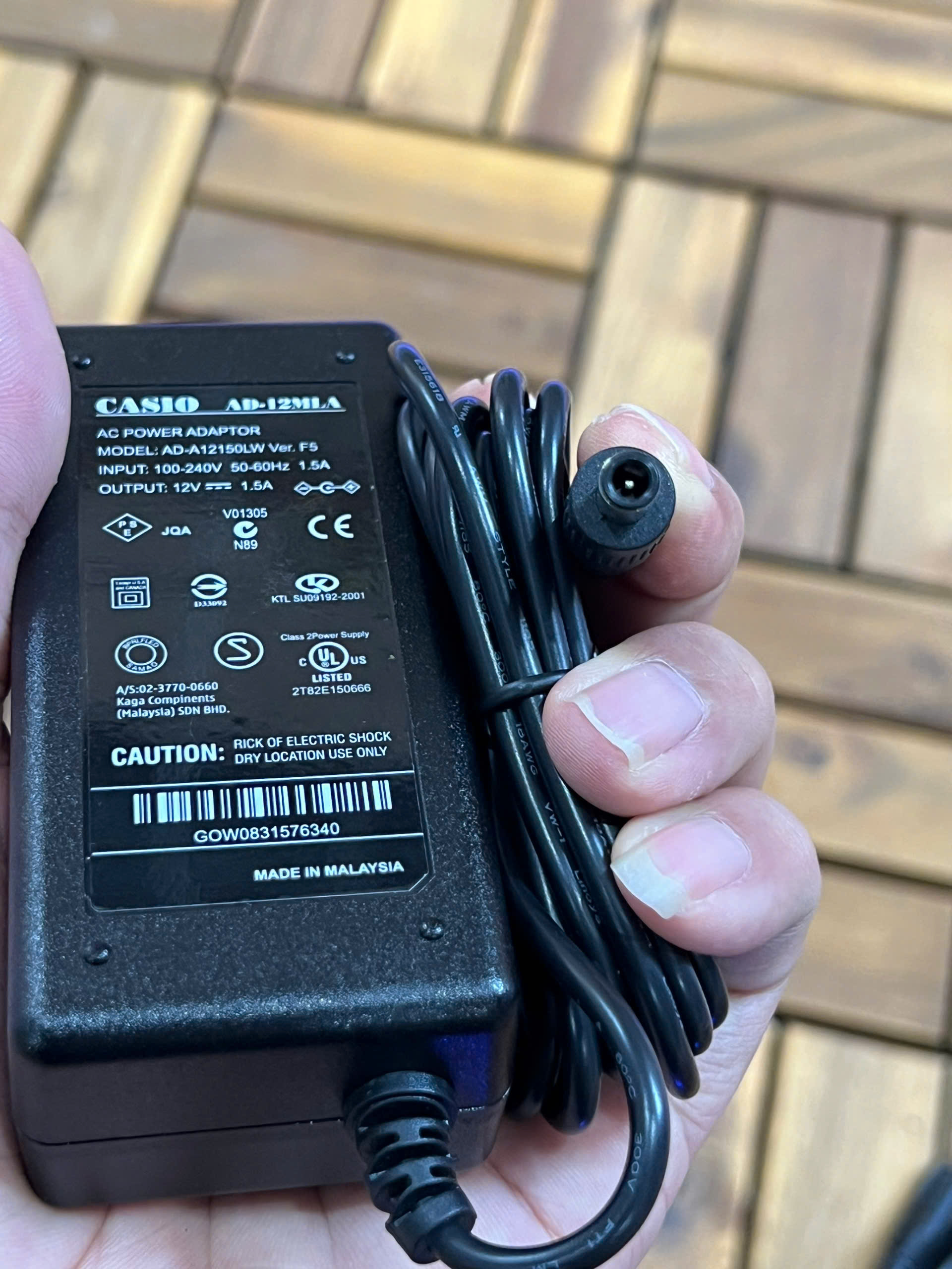 NGUỒN ĐÀN CASIO 12V 1.5A CHÂN KIM