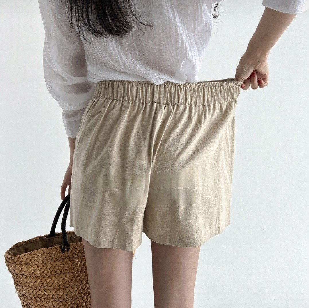 [ogniM Seoul] Quần short  lanh phong cách Hàn Quốc (Made in Korea)