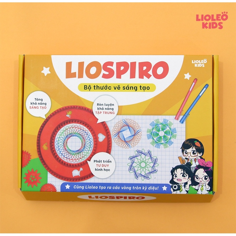 ✾✕  Bộ thước vẽ sáng tạo Lioleo- LIOSPIRO