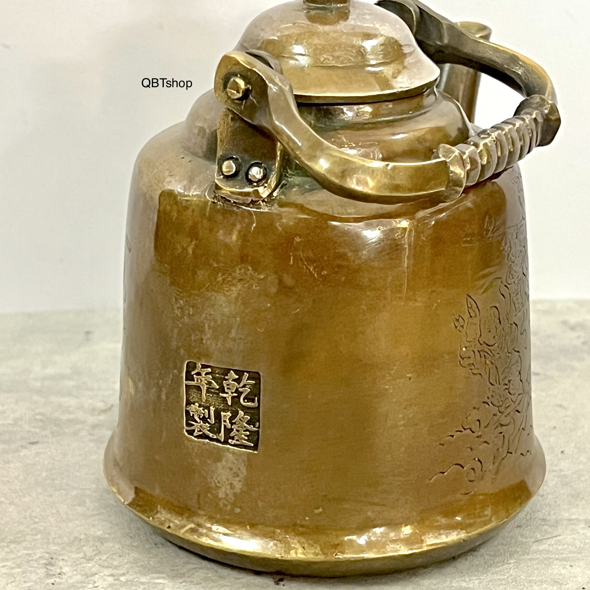 Ấm trà đồng ( có quai sách )