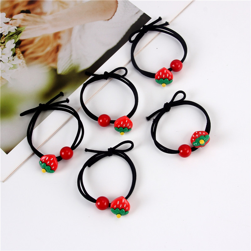 Dây Cột Tóc Dâu Tây Phong Cách Hàn Quốc Siêu Dễ Thương