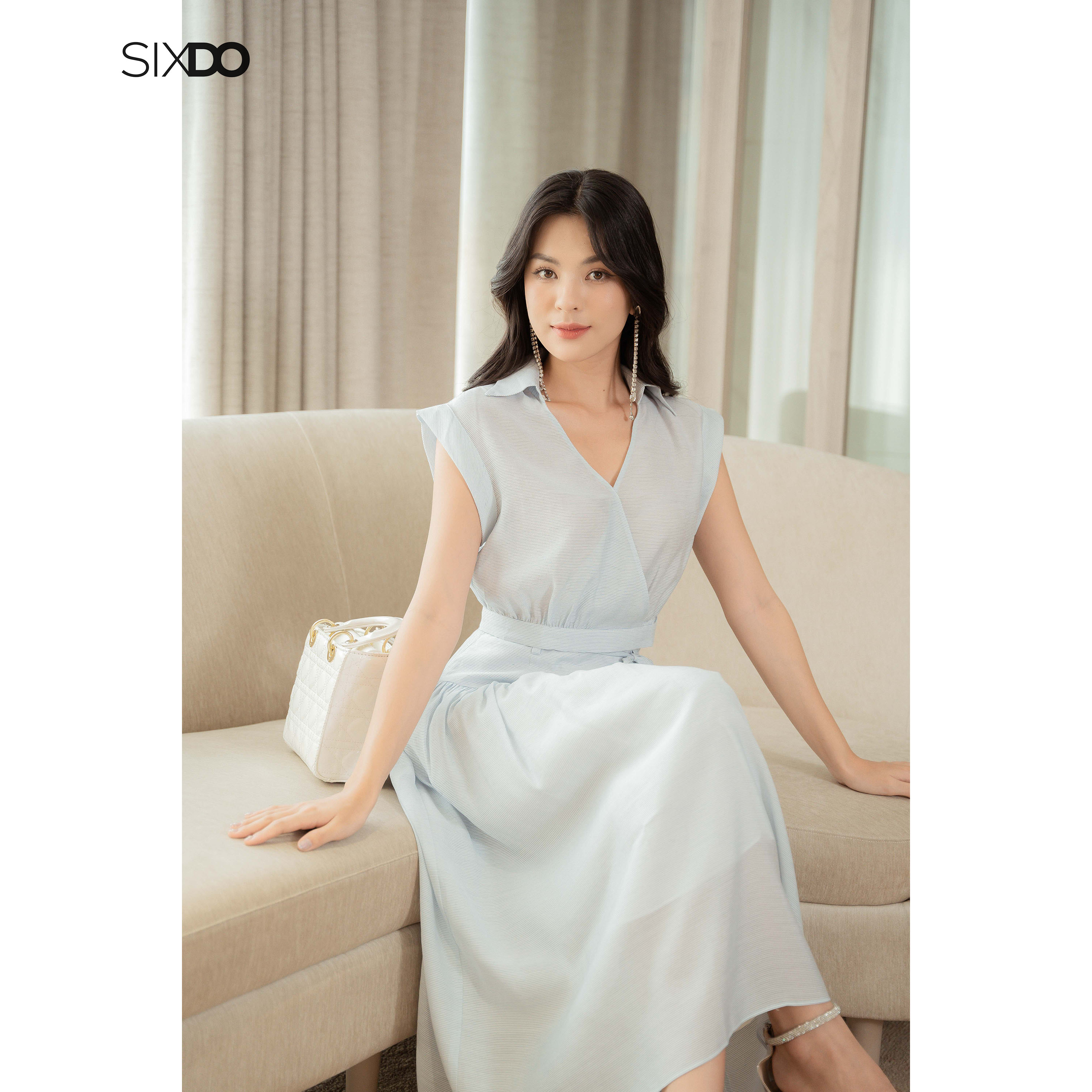 Áo voan tơ sát nách cổ tim SIXDO (Cap Sleeves Top)
