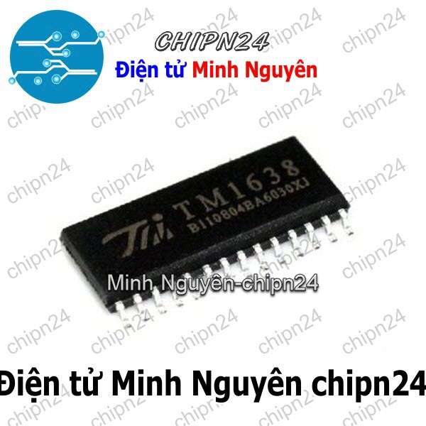 [2 con] (ST) IC Dán TM1638 SOP-28 Hàng Tốt (SMD) (TM1638 IC quét Led và nút nhấn) - HH003495