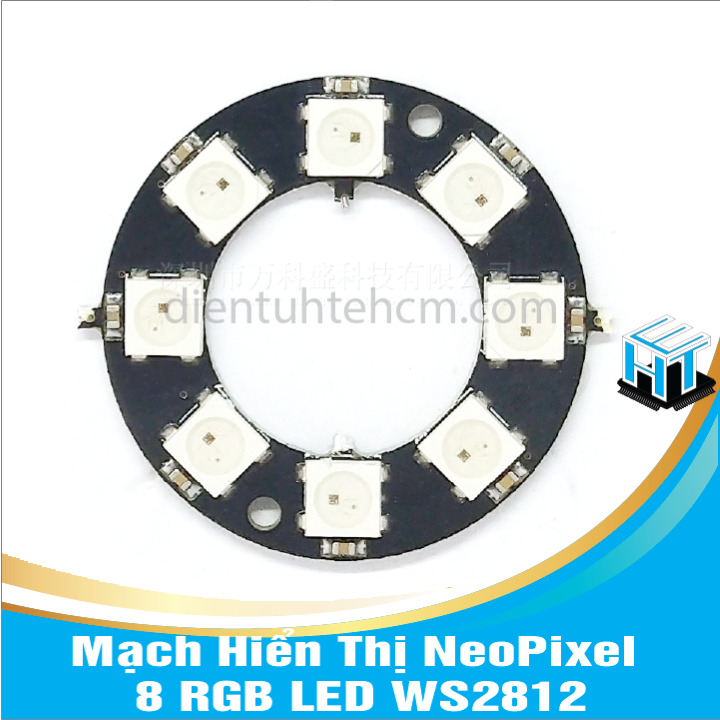 Mạch hiển thị neopixel 8 rgb led ws2812