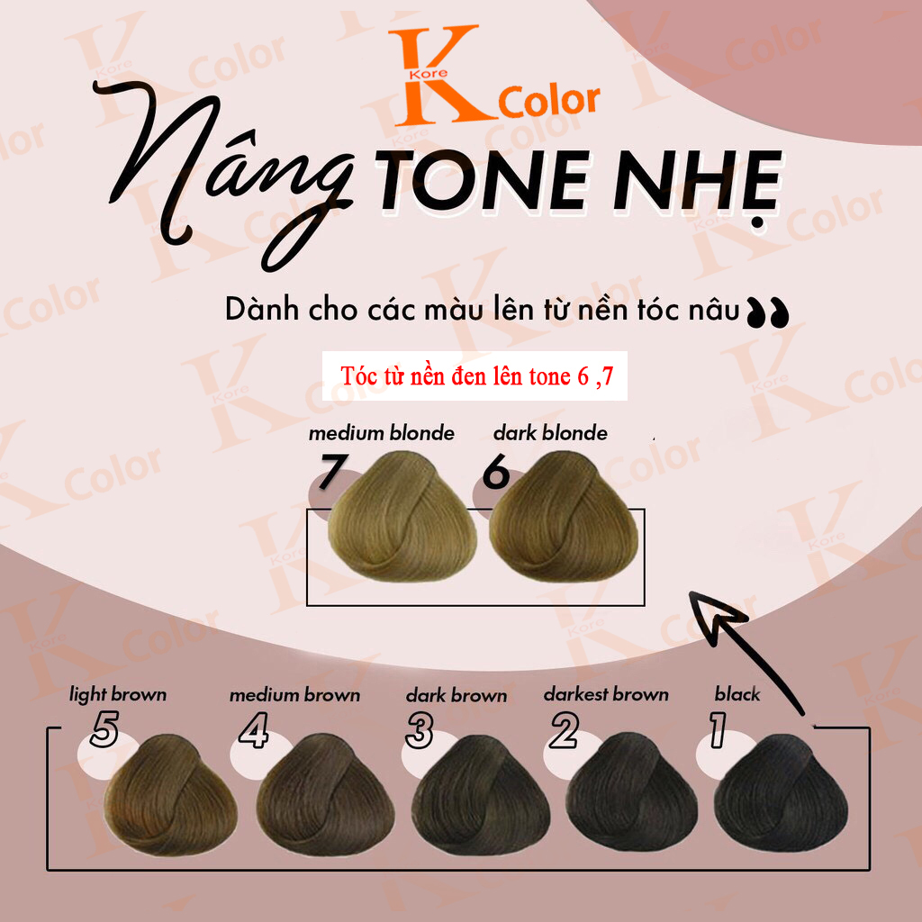 Thuốc Nhuộm NÂNG TONE TÓC - Kcolor