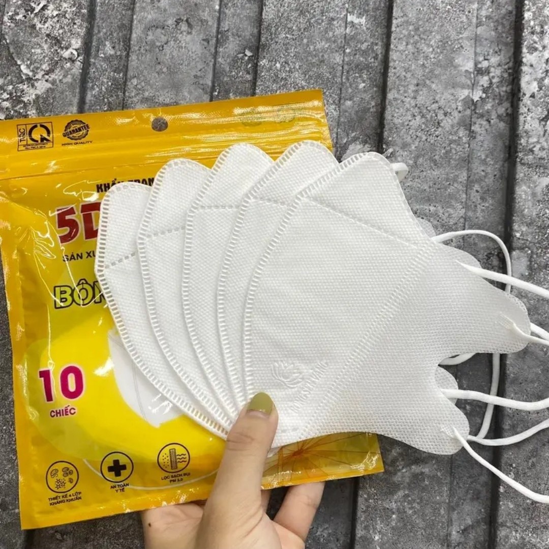 THÙNG 200 CHIẾC KHẨU TRANG 5D HỒNG PHÁT