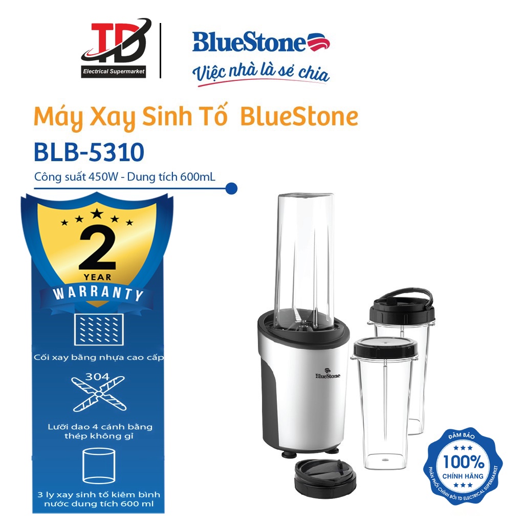 Máy xay sinh tố BlueStone personal blender BLB-5310 Kèm 3 Cối Xay