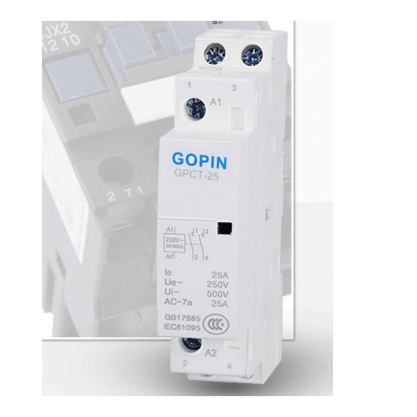 Bộ Khởi Động Từ 1 Pha Goping 25A-220V Contactor (Xám)