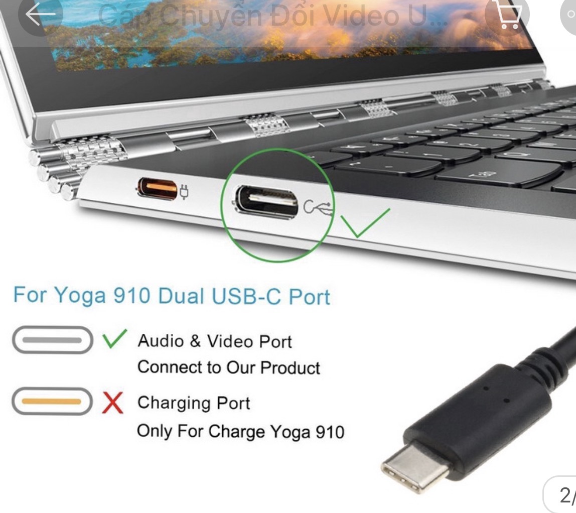 [HCM]Cáp chuyển đổi Type C( USB 3.1) sang VGA