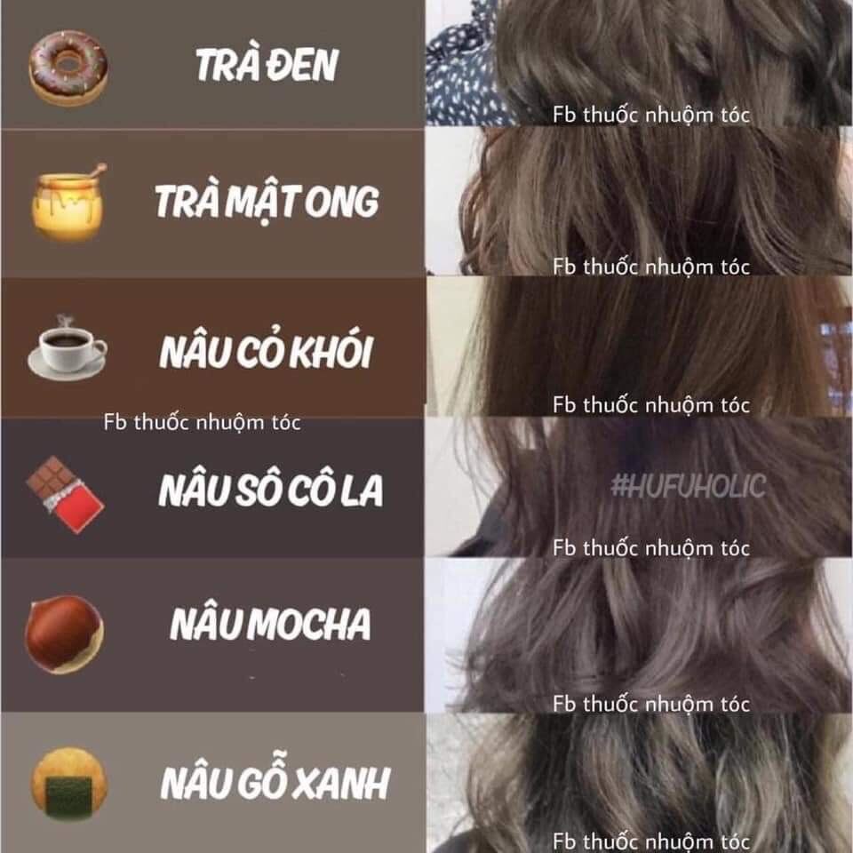 Combo Nhuộm Tóc Tone Nâu Hot trend (gồm màu nhuộm-oxi-gang tay)