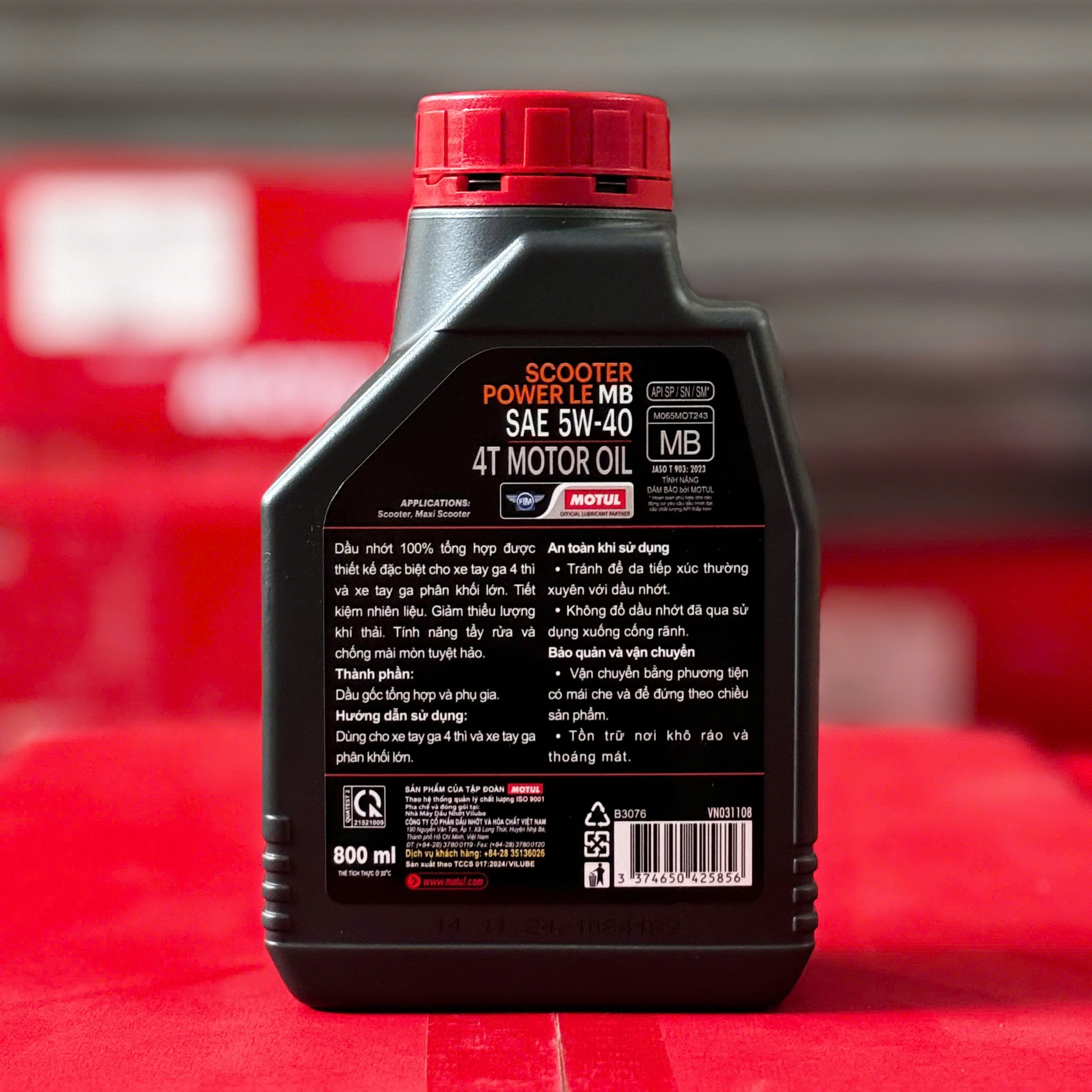 Nhớt Motul Scooter Power LE 5W40 0.8L nhớt tổng hợp dành cho xe tay ga (910005)