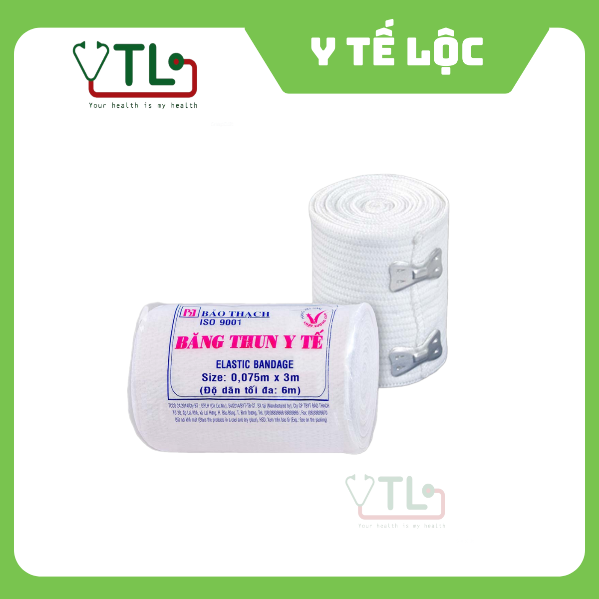 Băng thun y tế Bảo Thạch ( 2 móc - 3 móc)