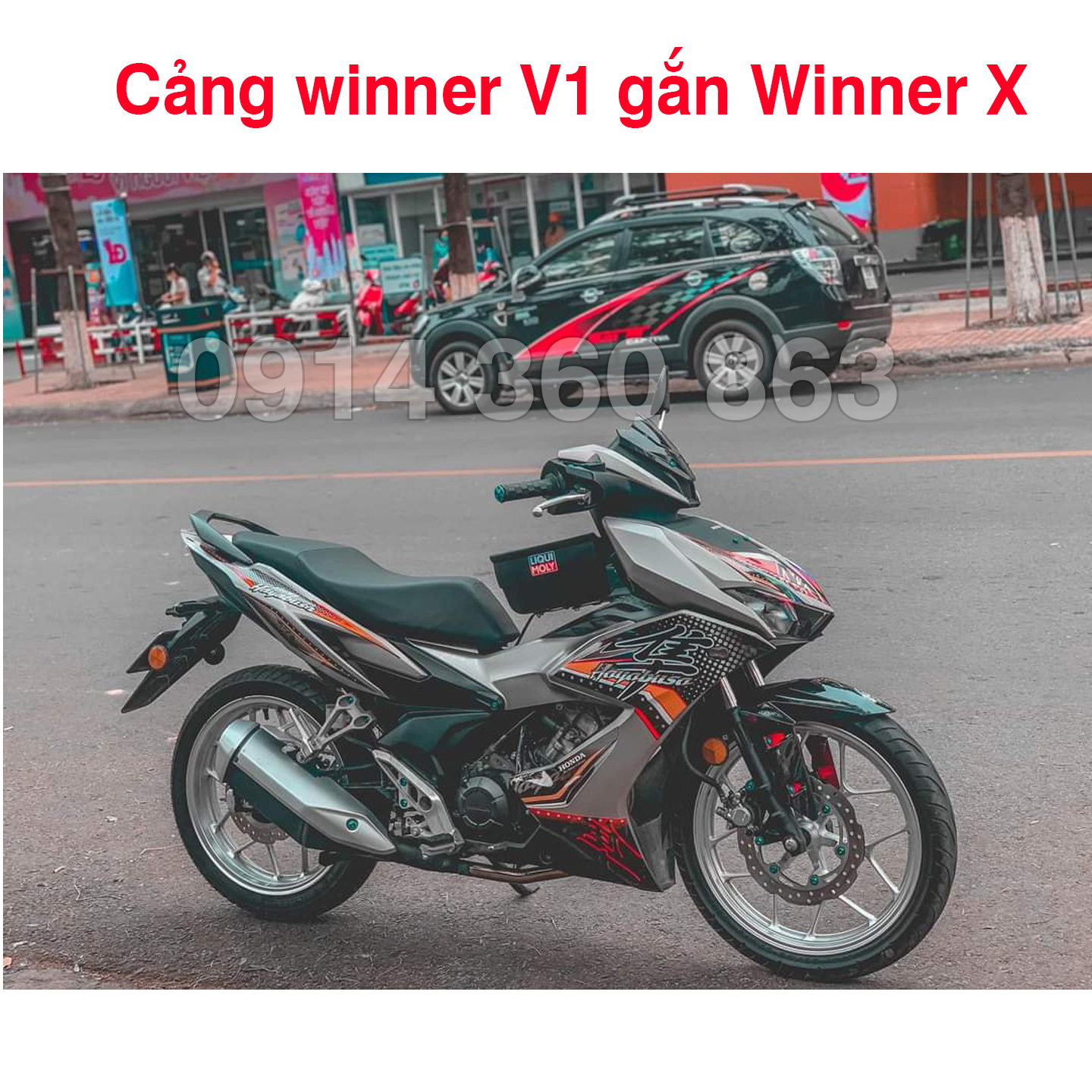 Cảng sau Winner V1 (tay dắt) gắn Winner X (Mài sẵn, Kèm pát gắn)