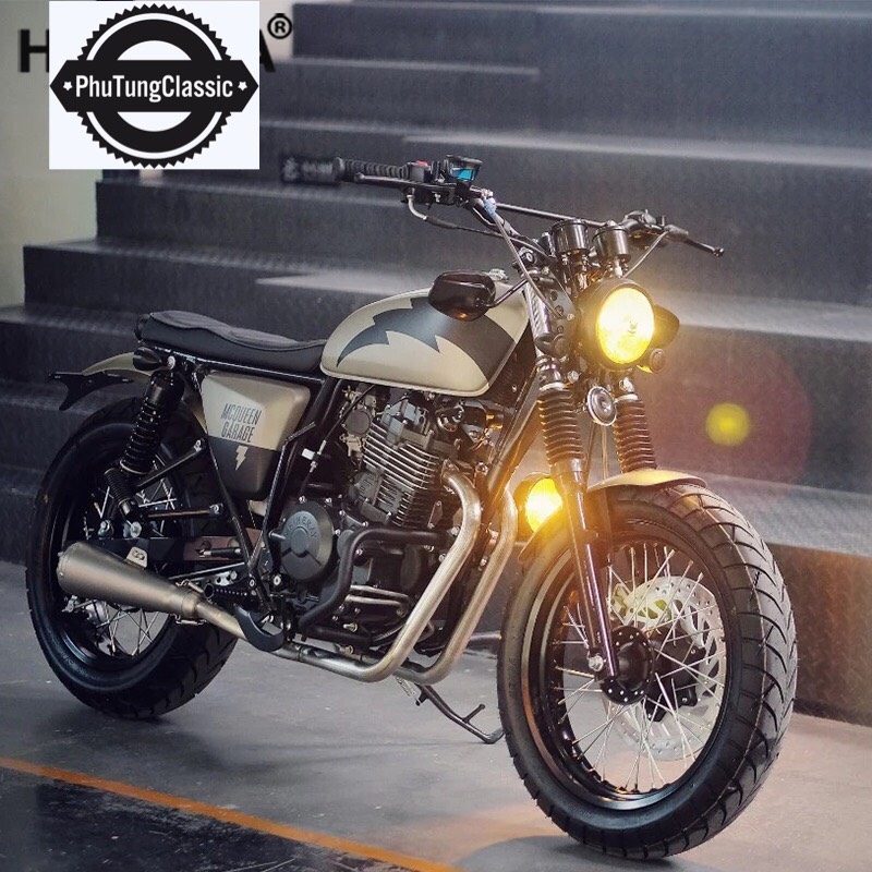 COMBO Đèn pha Su GN + tai bắt pha , độ classic, cafe racer....