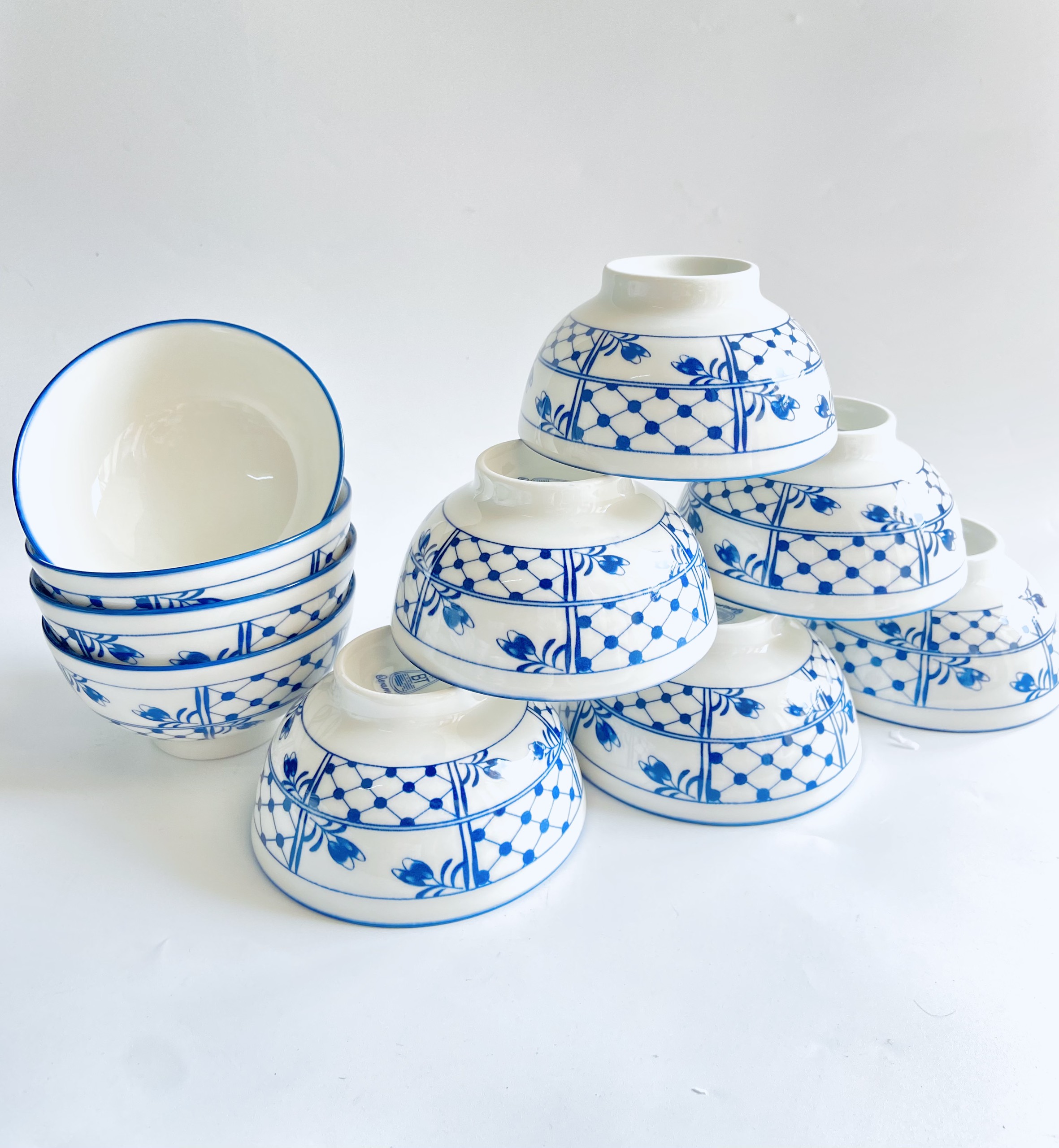 Chén ăn cơm men giả cổ [CAO CẤP][BÁT TRÀNG], bát ăn cơm,chén ăn cơm sứ họa tiết vân cổ sang trọng