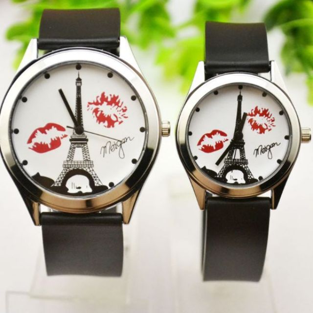 🍓🍓🍓ĐỒNG HỒ CẶP NAM NỮ DÂY CAO SU THÁP NỤ HÔN