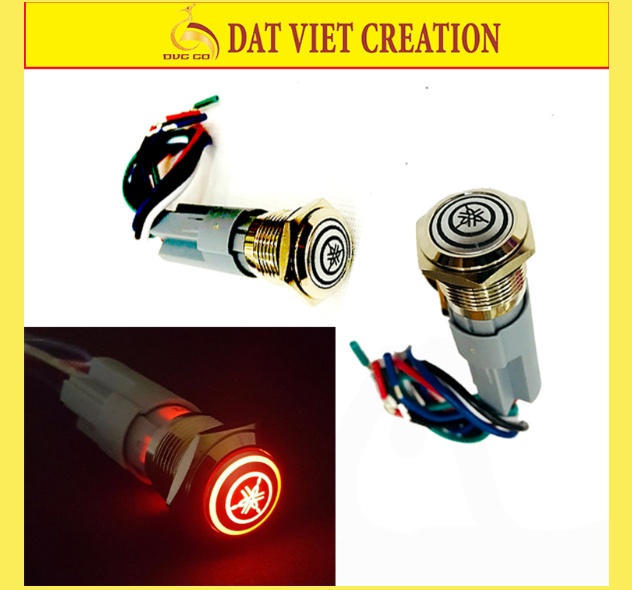 Nút nhấn công tắc có Led gắn xe máy/ô tô