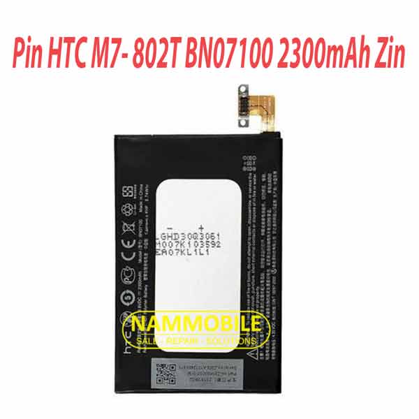 FREESHIP Battery HTC One M7 DUAL BN07100 2300mAh zin + Donate battery glue sheet