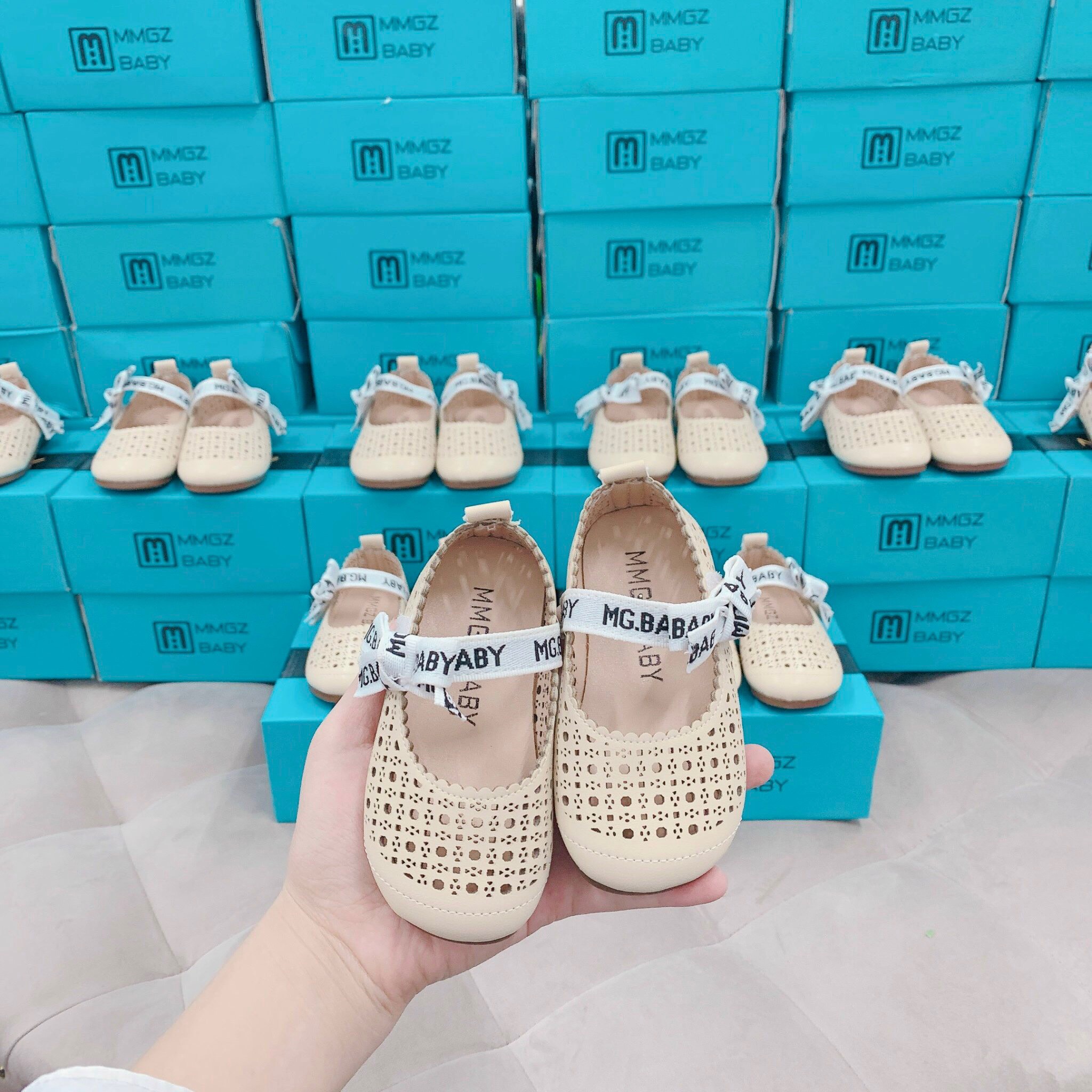 Giày búp bê bé gái MGbaby BB001E, Dep be trai, Sandal be gai, Dep be gai, Sandal be trai, Dép quai hậu cho bé - TOP sản phẩm BabyMall Vietnam
