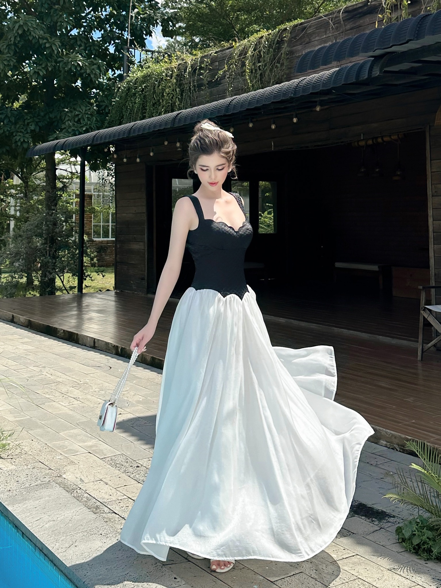 SÒ VINTAGE - FLEUR Đầm xòe hai dây