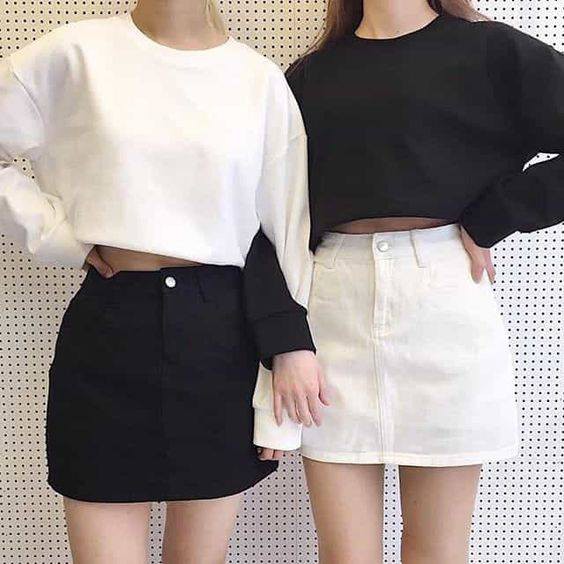 Áo Croptop Dài Tay Phong Cách Hàn Quốc