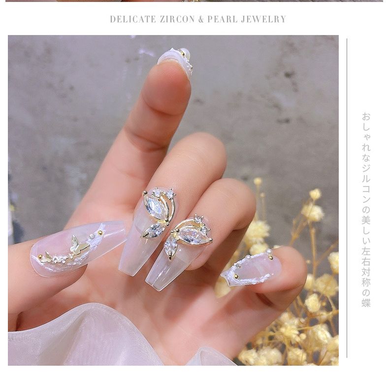Charm nail, charm bướm, phụ kiện đá trang trí móng cao cấp