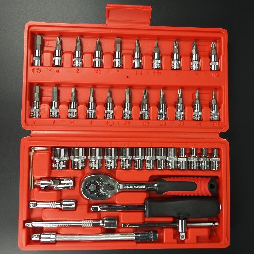 [HCM][LOẠI TỐT] Bộ dụng cụ mở bu lông ốc vít bộ dụng cụ sửa chữa ô tô xe máy bộ dụng cụ đa năng 46 chi tiết