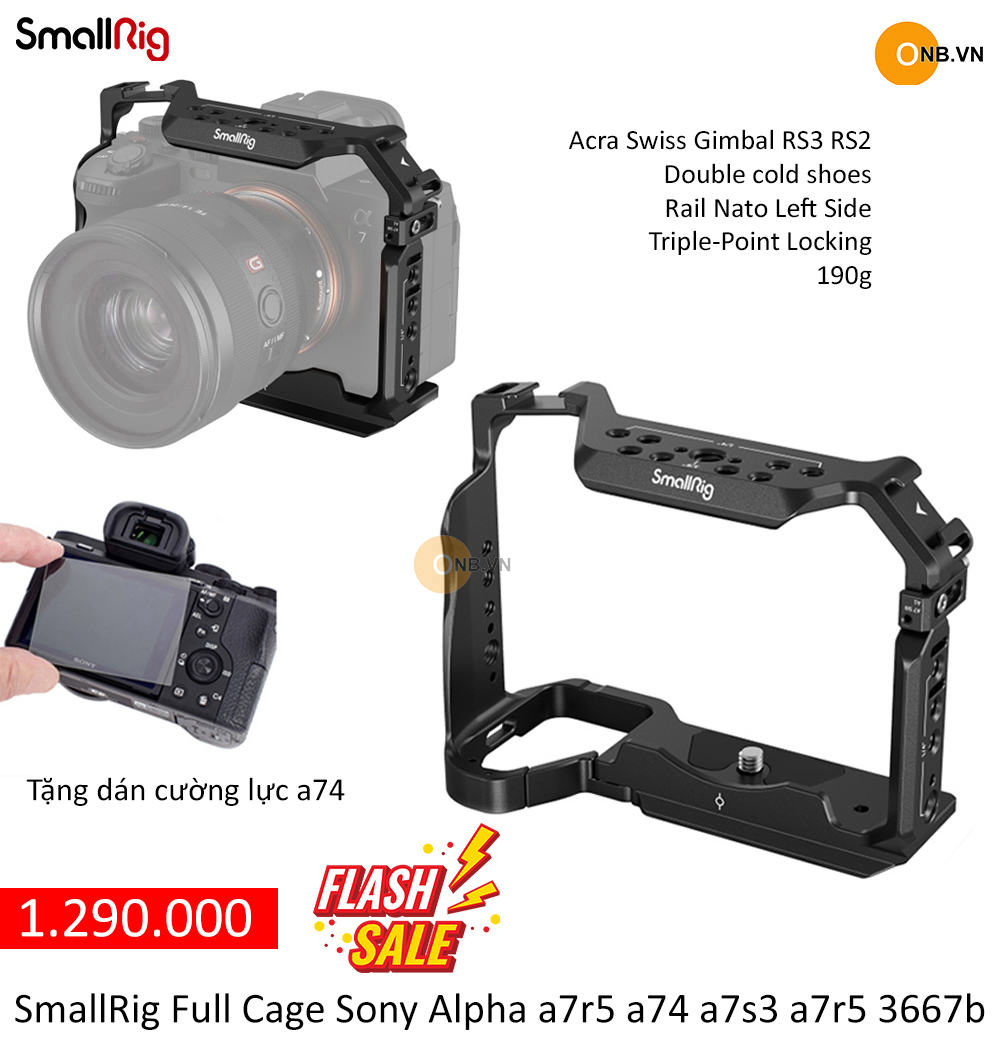 SmallRig Cage Sony Alpha a74 a7r5 a7s3 a7r4 a1 3667b new 2025
