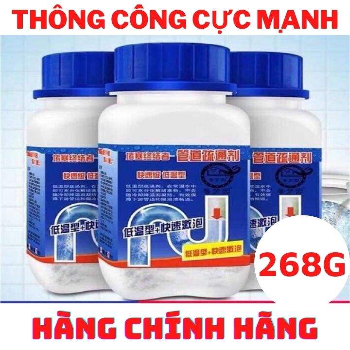 [SALE CỰC SỐC]  COMBO 3 CHAI BỘT THÔNG CỐNG SIÊU MẠNH, BỘT THÔNG TẮC CỐNG ,THÔNG TẮC BỒN RỬA BÁT, LAVABO NHANH CHÓNG SIÊU THẦN THÁNH 268G THẾ HỆ MỚI, NẠO VÉT KHỬ TRÙNG NHÀ VỆ SINH, BỒN RỬA MẶT, CỐNG NHÀ VỆ SINH