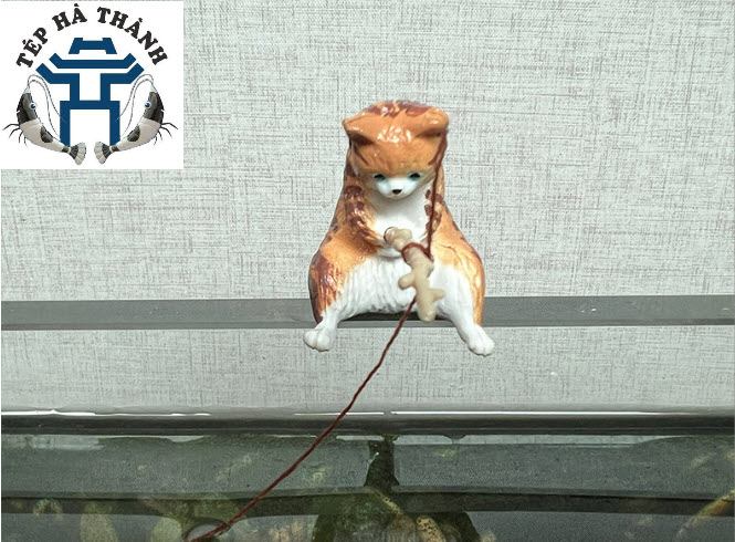[Hoàn Tiền 10%] Mô Hình Mèo Câu Cá Trang Trí Bể Cá Cảnh, Bể Thủy Sinh
