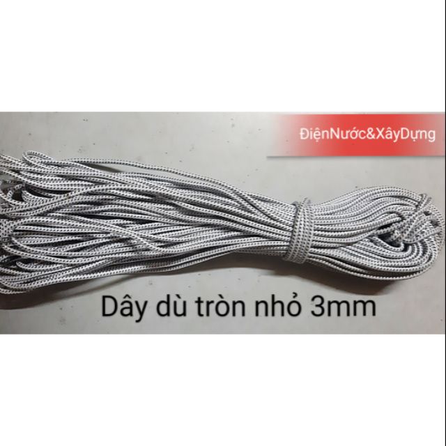 Dây dù tròn nhỏ 3mm, 4mm - 1 cuộn