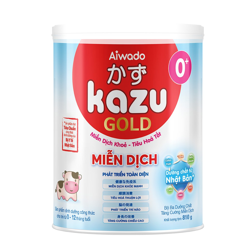 Sữa KAZU MIỄN DỊCH GOLD 0+ 810g (Date mới)