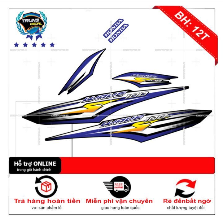 Tem rời xe wave S100 2016