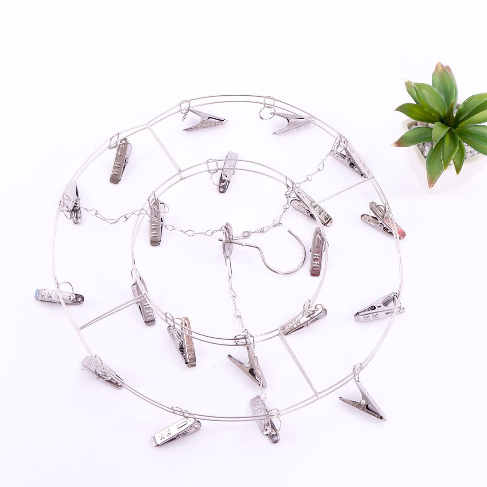 Móc Tròn Inox Phơi Đồ Loại 20 Kẹp