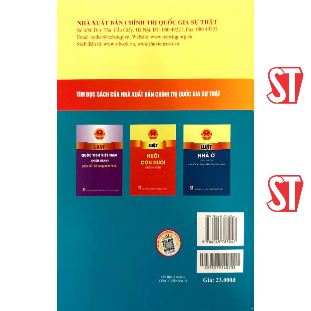 [Sách] Luật Cư trú - NXB CTQG Sự Thật