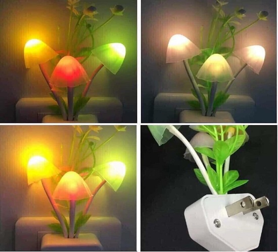Đèn ngủ cảm ứng tự động sáng - đèn ngủ hình cây nấm đổi màu liên tục -đèn ngủ nấm cảm ứng ánh sáng hình avatar .