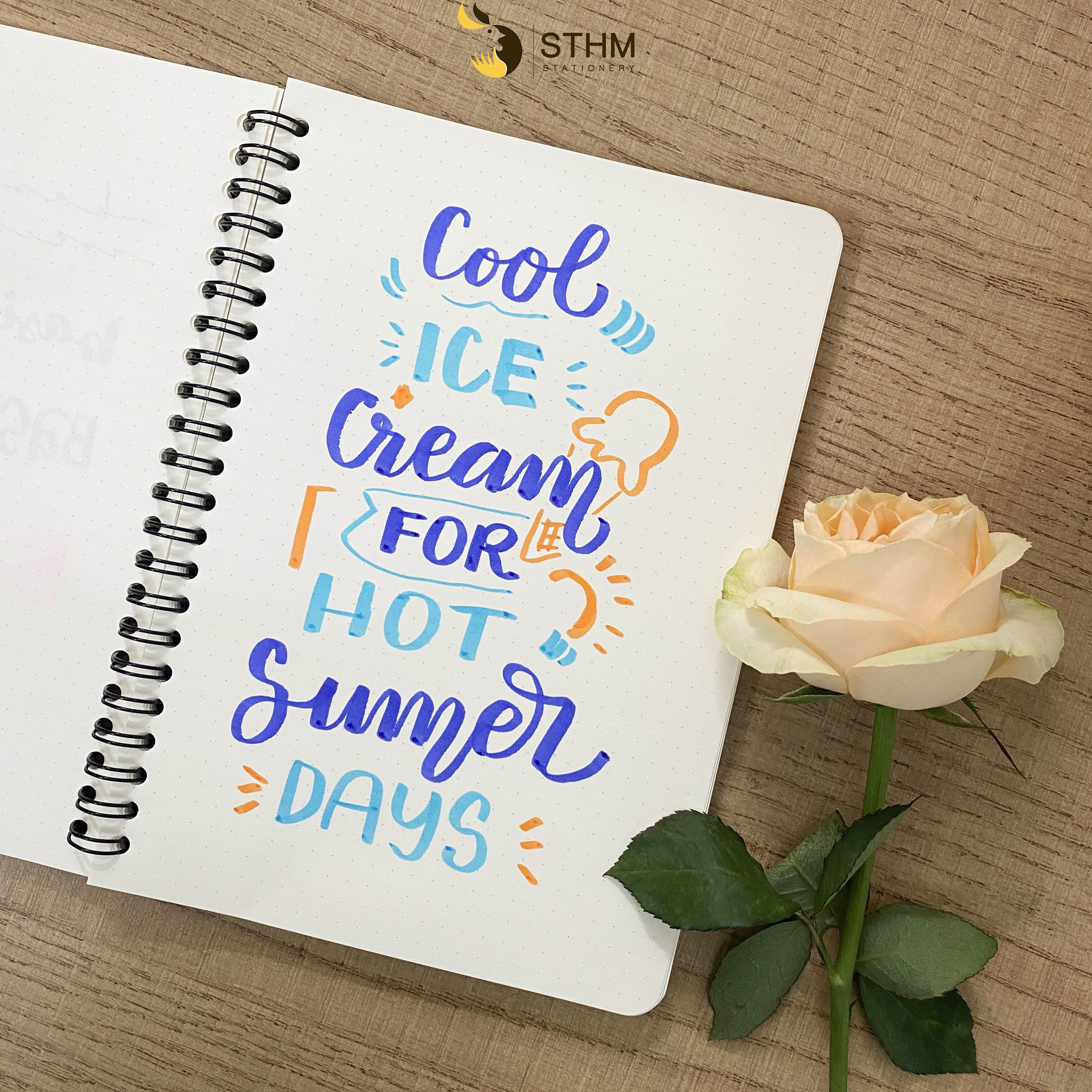 STHM stationery - Basic notebook - 160 trang 80gsm - Bìa kraft Âu