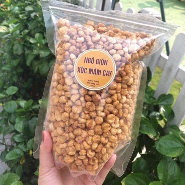 BẮP RANG TỎI ỚT ( Ngô giòn xóc mắn cay) - NGÔ CAY gói 800g LOẠI ĐẶC BIỆT