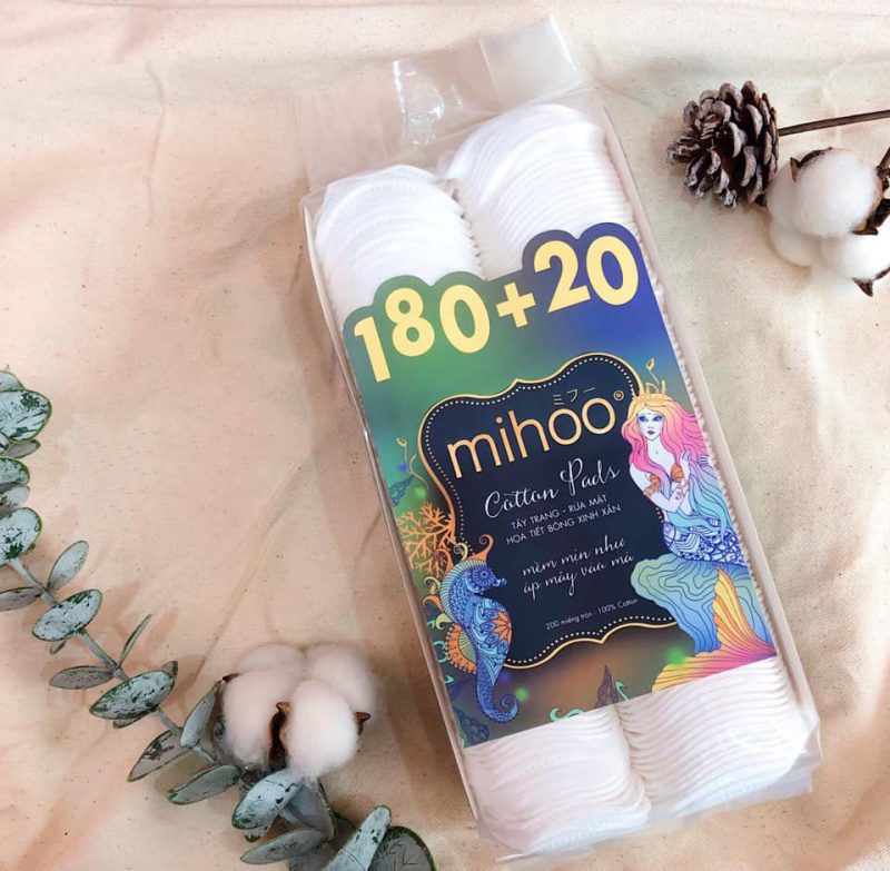 Bông tẩy trang Mihoo túi 200 miếng