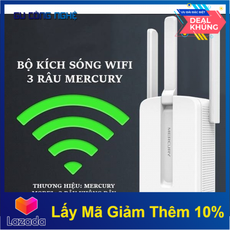 Bảng giá Kích Sóng Wifi Mercury Mw310Re 300Mbps 3 Râu Cực Mạnh - Bh 1 Năm  Kích Wifi Mercury Mw310Re 3 Ăng Ten Phong Vũ