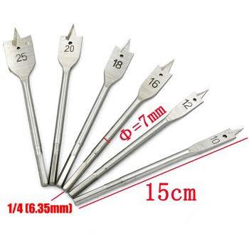 Bộ 6 mũi khoan khoét gỗ đuôi cá 10-25mm