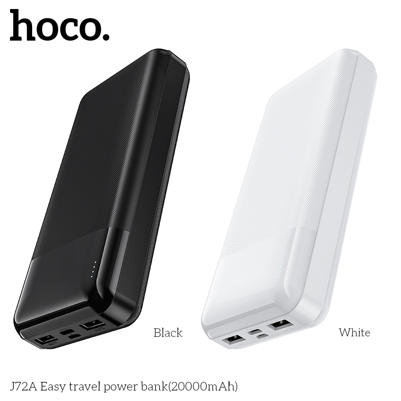 HOCO 20000mAh sạc dự phòng Quick Charge  PD+QC Micro/Type-C 10W for Samsung iPhone Huawei Xiaomi. J72A-20000 củ sạc nhanh/Sạc dự phòng  Thông dụng