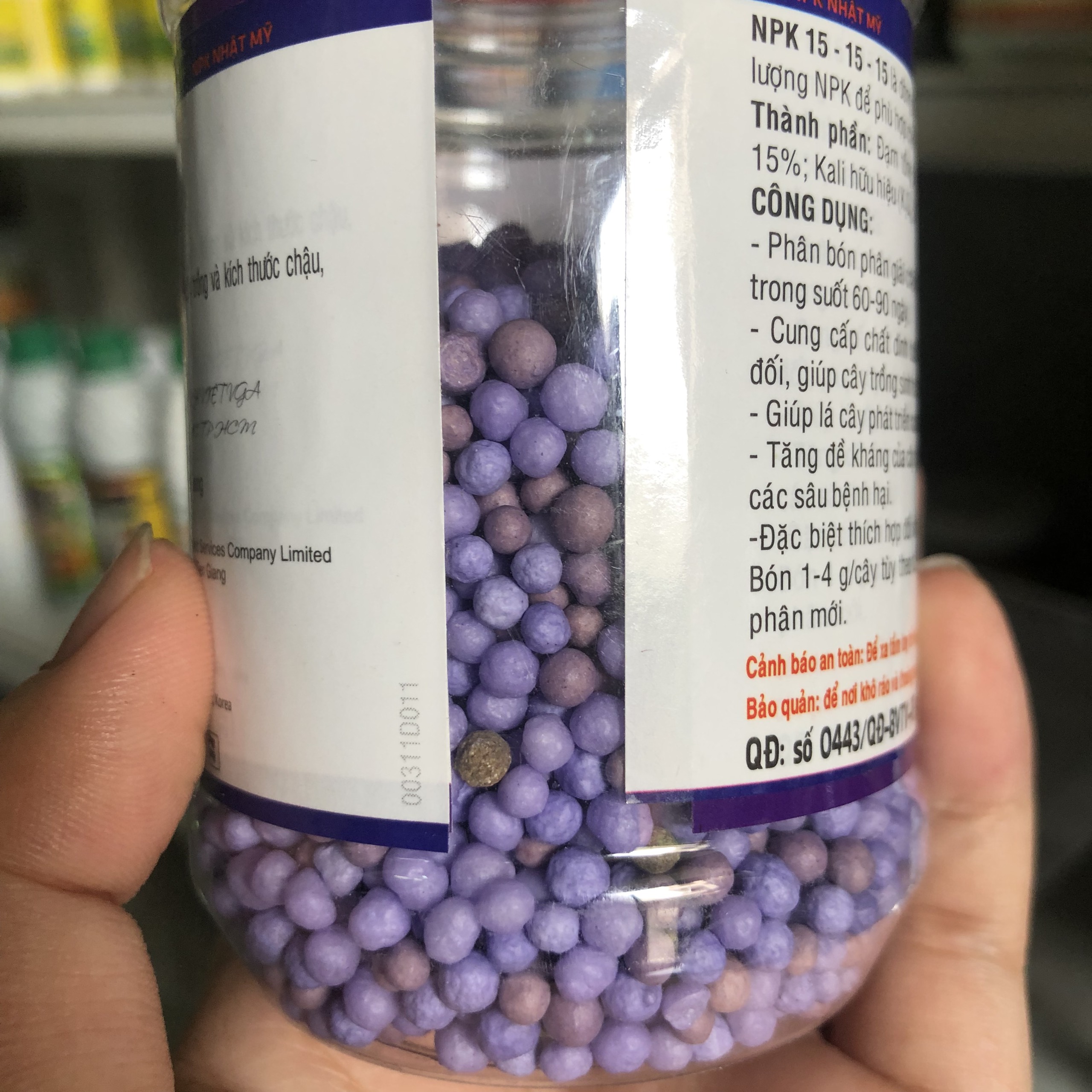 PHÂN TAN CHẬM THÔNG MINH HÀN QUỐC 15-15-15- 150g