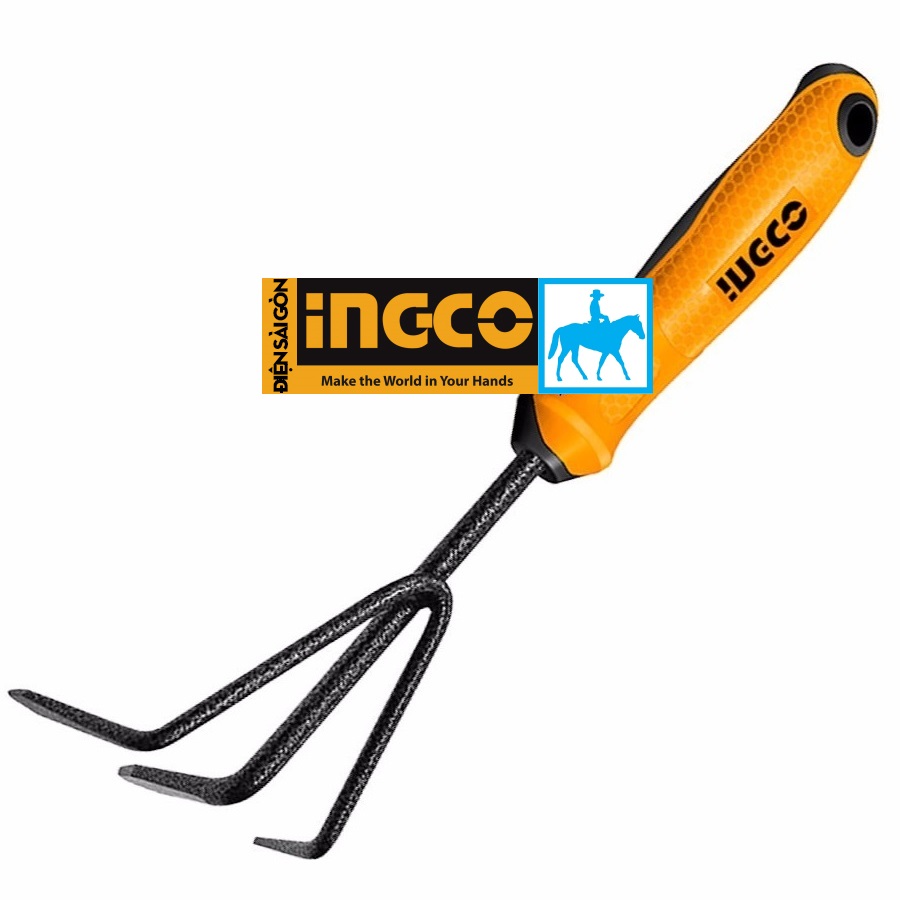 Cây cào đất xới đất làm vườn 300mm INGCO HGT979K