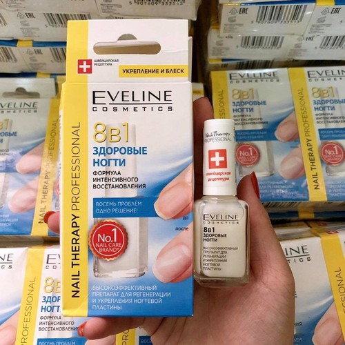 Dưỡng móng Eveline 8in1 chắc khỏe dày dài móng