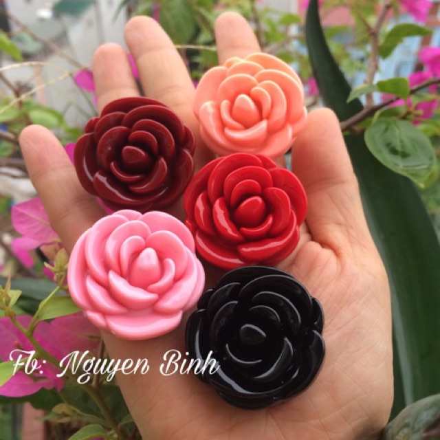 Hũ Đựng Son Handmade Hoa Hồng