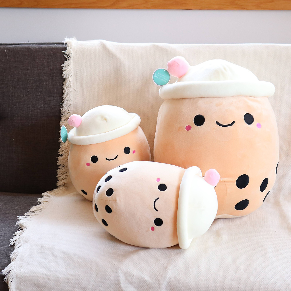 Gấu bông hình trà sữa bằng vải co giãn 4 chiều Hàn Quốc và bông ...