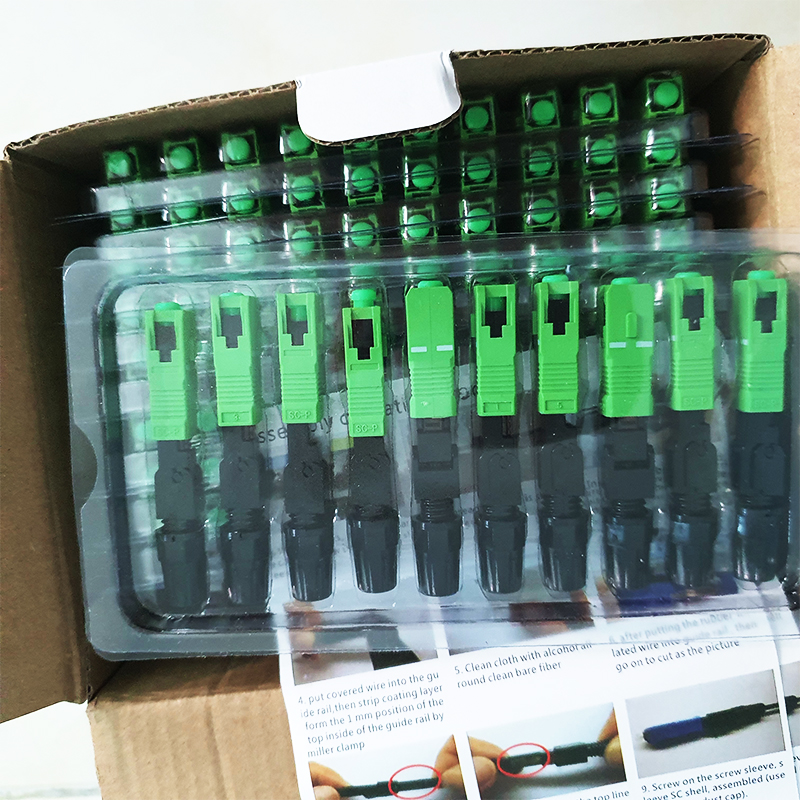 Đầu nối sợi quang SC/ACP - Fast connector SC apc - Kết nối nhanh Fast connector 55mm
