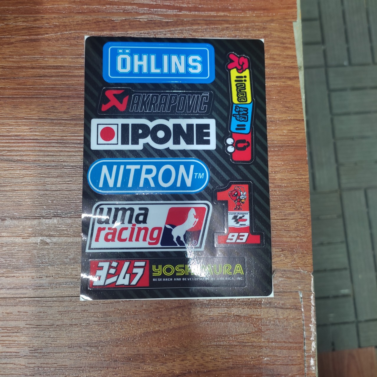 Sticker nổi , Bộ Tem Logo Xe Máy size 150mmx100mm dán dễ thương rắng đen, tổng hợp, hoạt hình, neon, … dán mũ bảo hiểm, vali, laptop